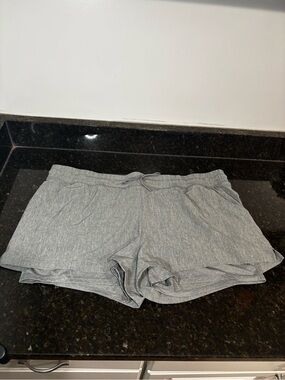 MTA Sport Women's Gray Elastic Waist Athletic Shorts
